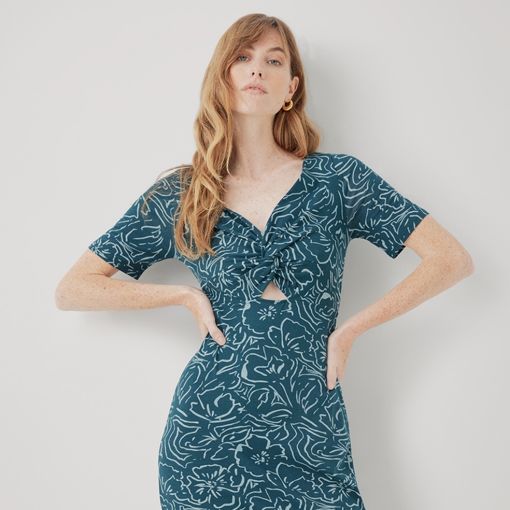 Pact Luxe Jersey Knot Maxi Dress